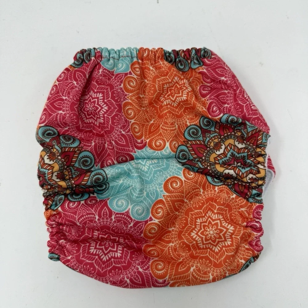 Mama Koala One Size Pocket Cloth Diaper With One‎ Insert Orange Teal Pink